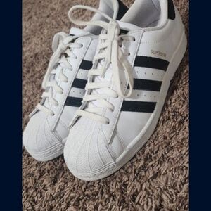Adidas Superstar White with Black Stripes
